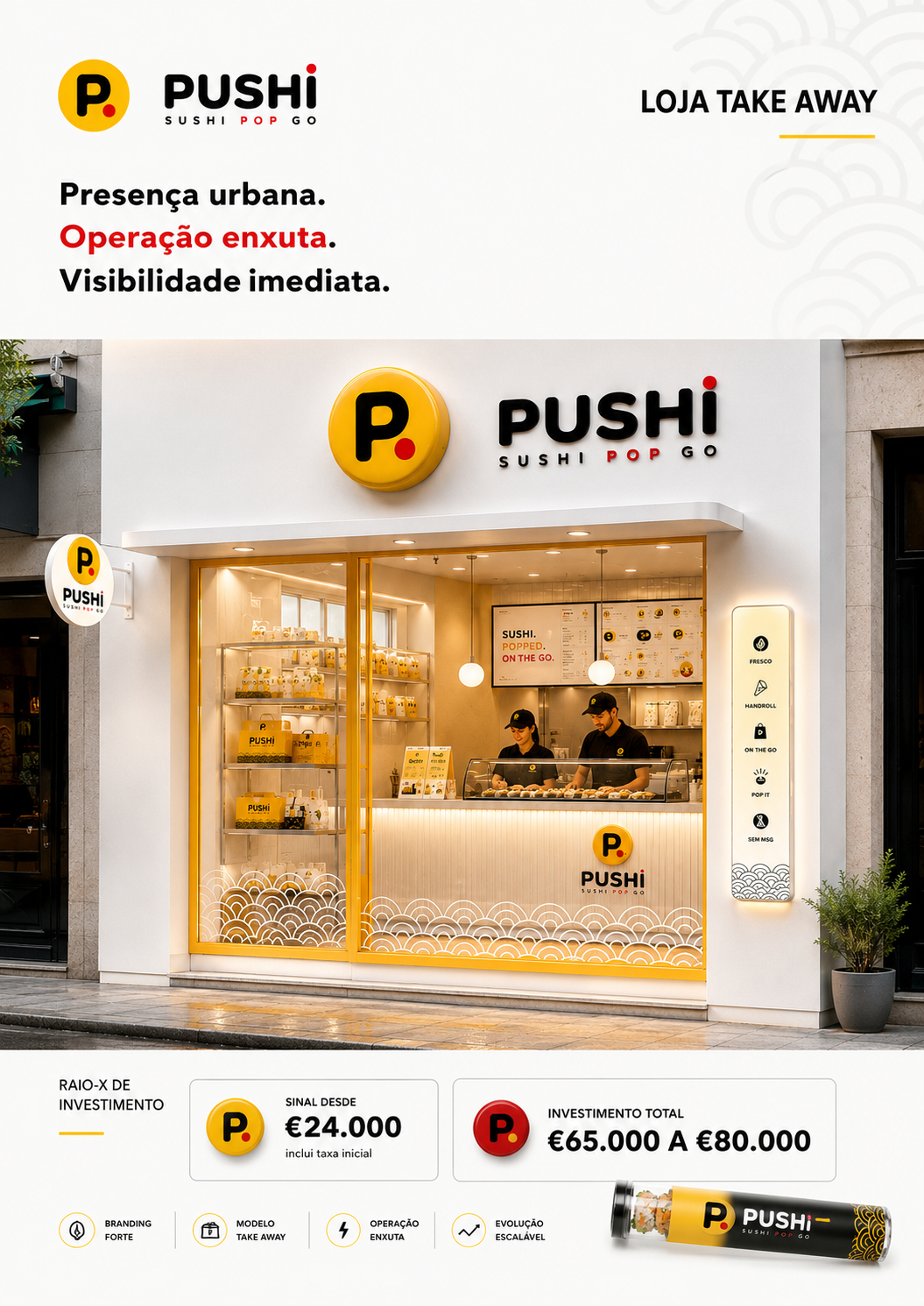 Modelo loja take away PUSHI